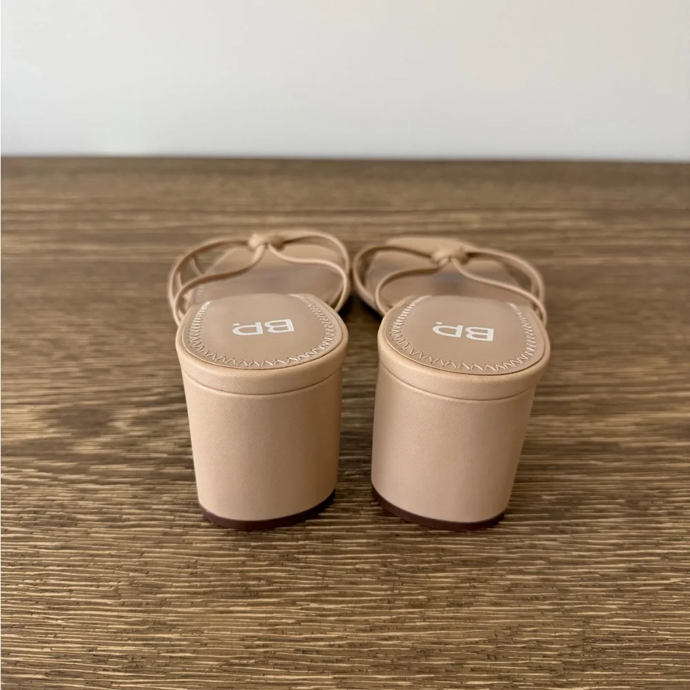 Women's Tan Strappy Heels - Picture 3 of 5